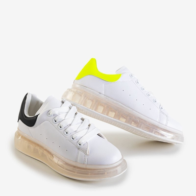 Biele športové topánky s čiernou vložkou Garcia - Obuv