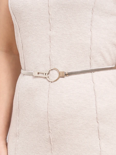 Srebrn Kovinski Ženski Pas Livia Eleganza Italiano 64-100 cm