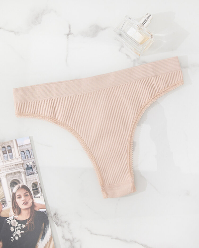 Royalfashion Béžové dámske nohavičky