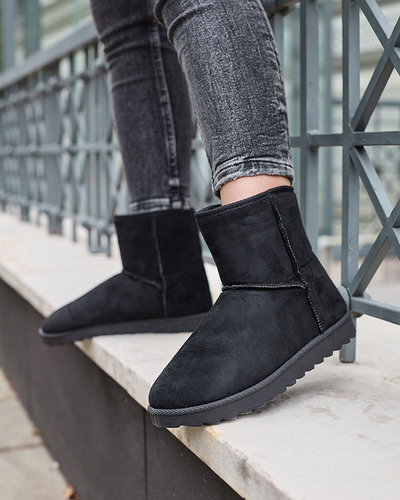 Royalfashion Dámske čižmy a'la snow boots v čiernej farbe Aener
