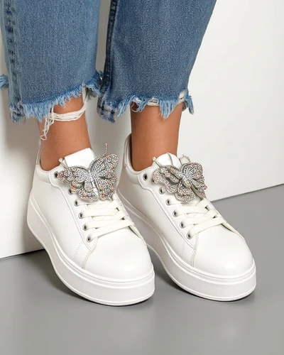 Royalfashion dámske platformové tenisky s motýľom Obellay