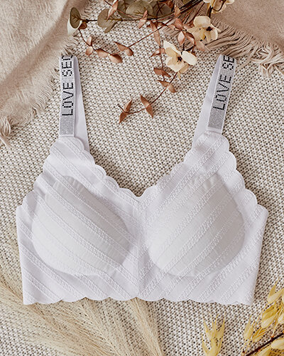 Royalfashion Dámska rebrovaná podprsenka