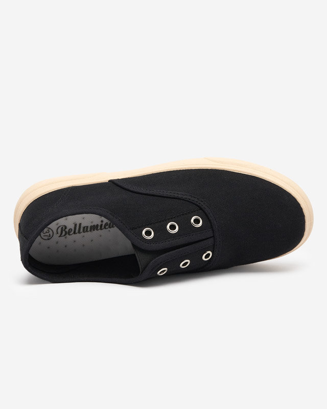 Dámske čierne slip-on tenisky Robua - Obuv