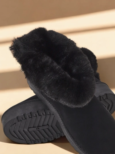 Royalfashion Dámske čižmy a'la snow boots v čiernej farbe Goroggo