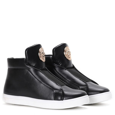 Czarne, sportowe sneakersy Lion- Obuwie