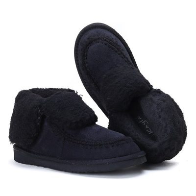 Czarne śniegowce Emeraude- Obuwie