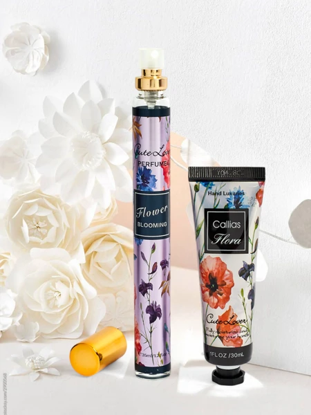 Komplet Callias Flora Perfume & Krema za roke - Flower Blooming 30ml