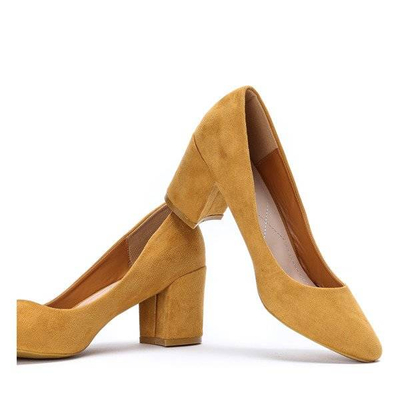 OUTLET Čerpadlá na stĺpiku v horčicovej farbe Madisynn- Shoes