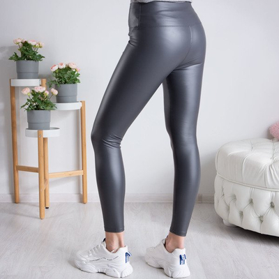 Sivé legíny s vysokým pásom - Nohavice