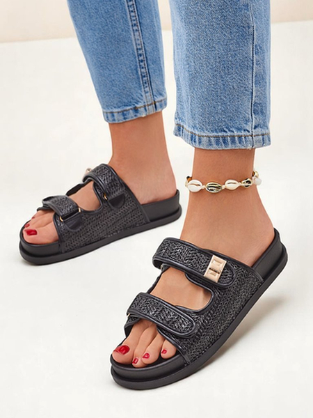 Royalfashion Dámske šľapky s pleteným dizajnom Delibeli