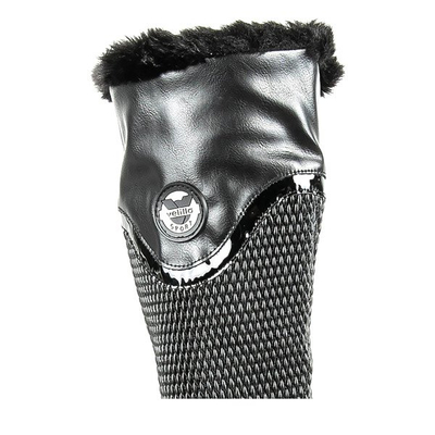 Čierne topánky na nízkom stĺpiku Meri - Obuv