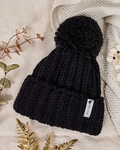 Royalfashion Ženská pletená čiapka s mašľou