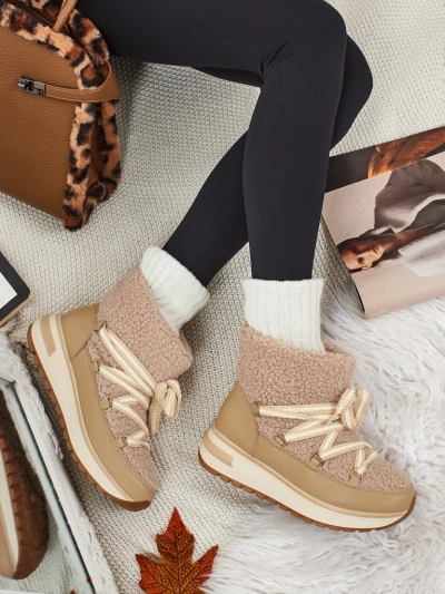 Ženski škornji a'la za sneg s krznom Verruna