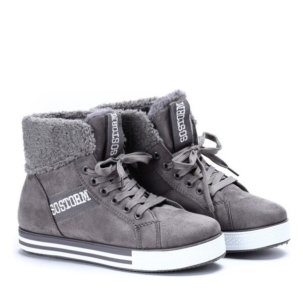 Szare buty sportowe Charlee - Obuwie