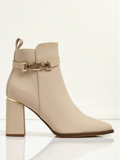 Ženski gležnjarji iz eko semiša s peto Ostirena