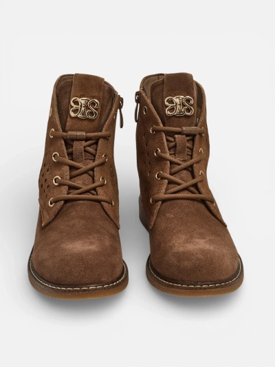 Ažurni ženski gležnarji iz naravnega usnja Aurelias