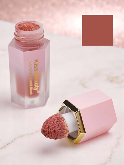 Kiss Beauty Tekutý Rumeneň s Hubkou v odtieni Sunset