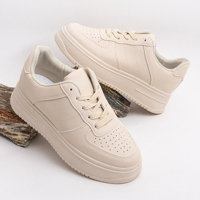 Béžové dámske tenisky na platforme Silvina - obuv