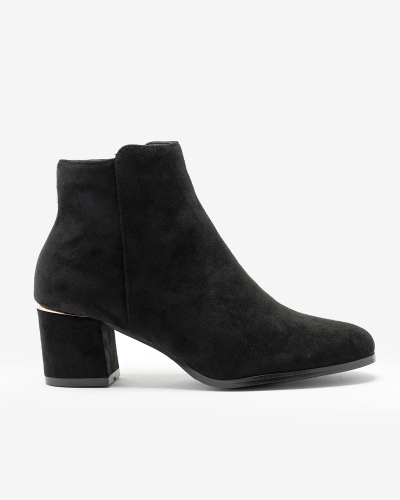 Royalfashion Čierne dámske čižmy na nízkom podpätku Qeretta