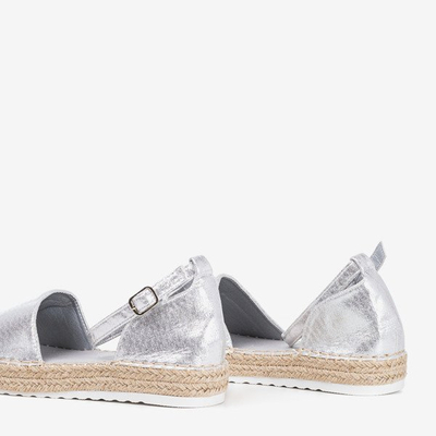 Stříbrné dámské espadrily na platformě Citiva - Obuv 1