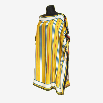 Dámske žlté vzorované pareo - Oblečenie