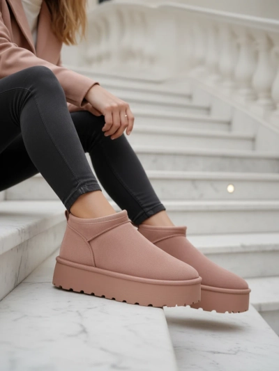 Royalfashion Dámske krátke čižmy a'la snow boots Ozozi
