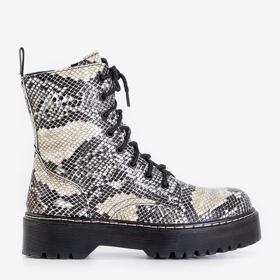 Dámske ploché lodičky z hadej kože Chic Glam - topánky