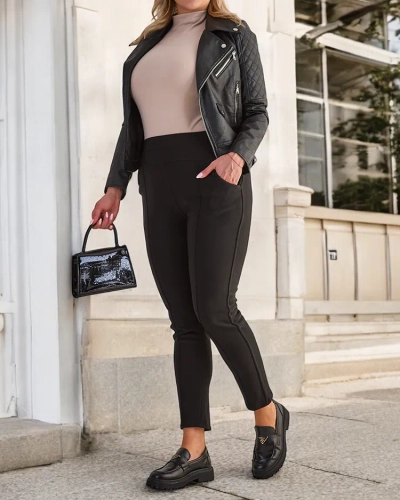 Royalfashion Zateplené dámske tregínsy PLUS SIZE