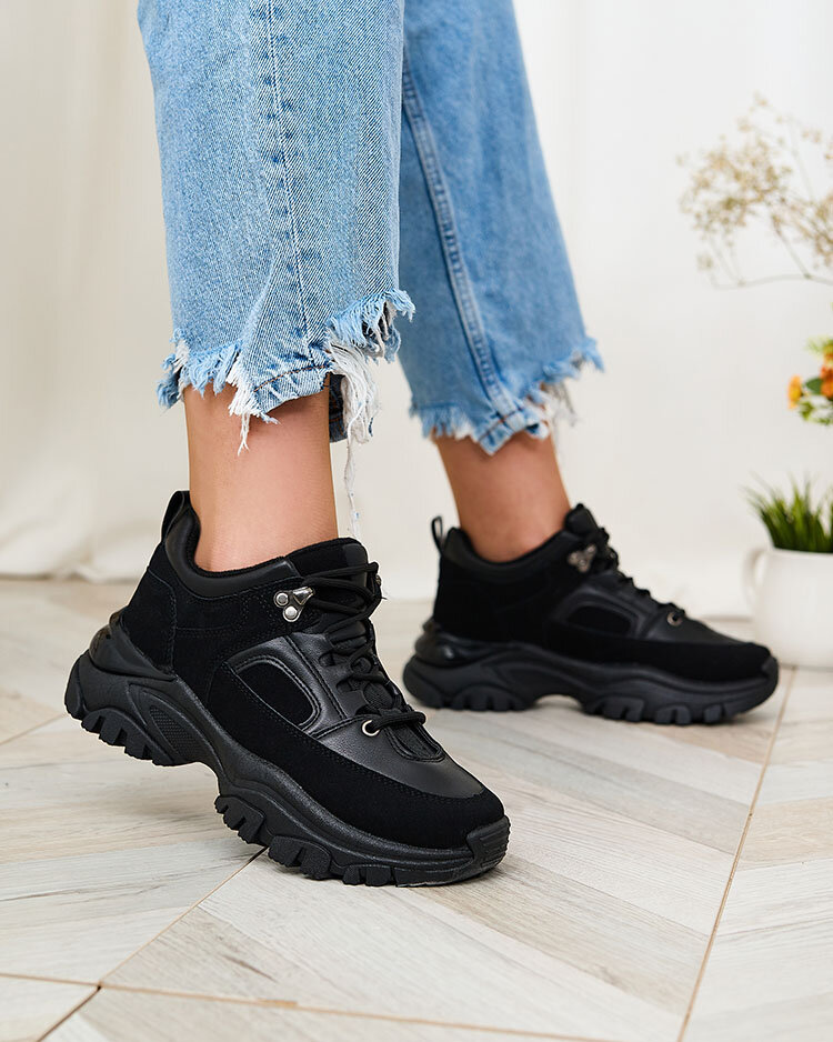 Royalfashion Čierne dámske tenisky Aherot