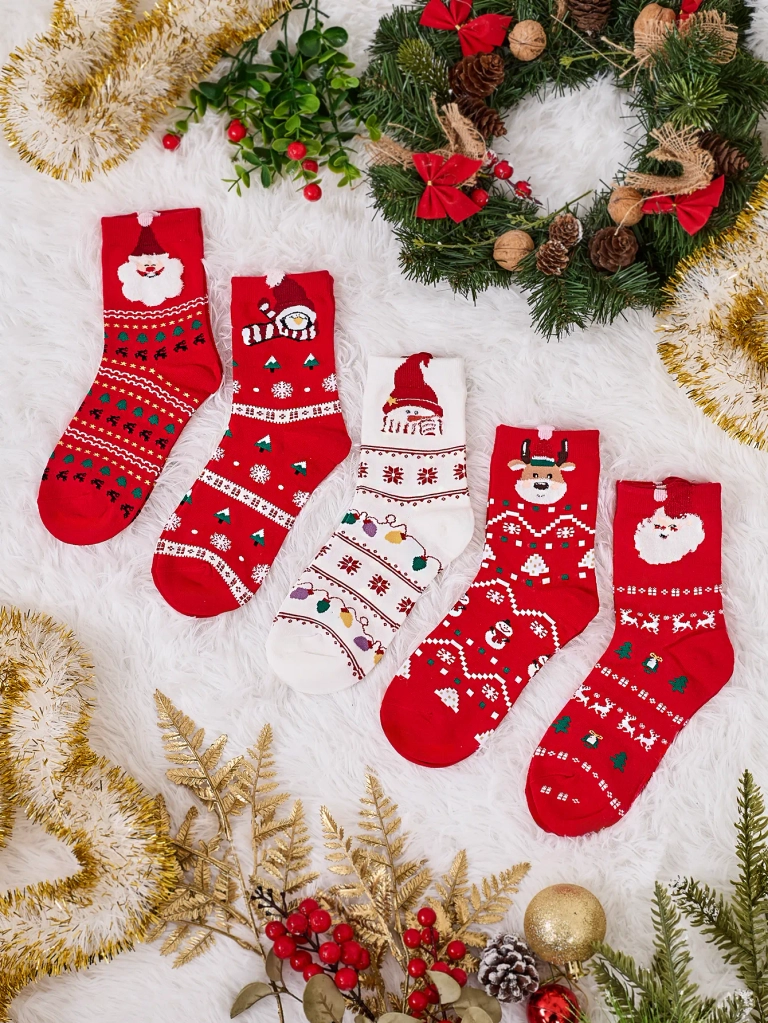 Royalfashion Dlhé prázdninové ponožky pre ženy 5 kusov