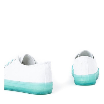 Biało-zielone trampki Adara - Obuwie 