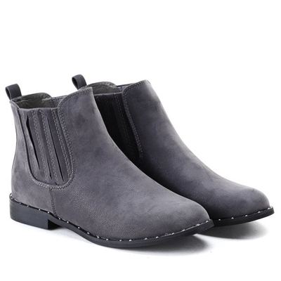 Klasyczne sztyblety w kolorze szarym Audria- Obuwie