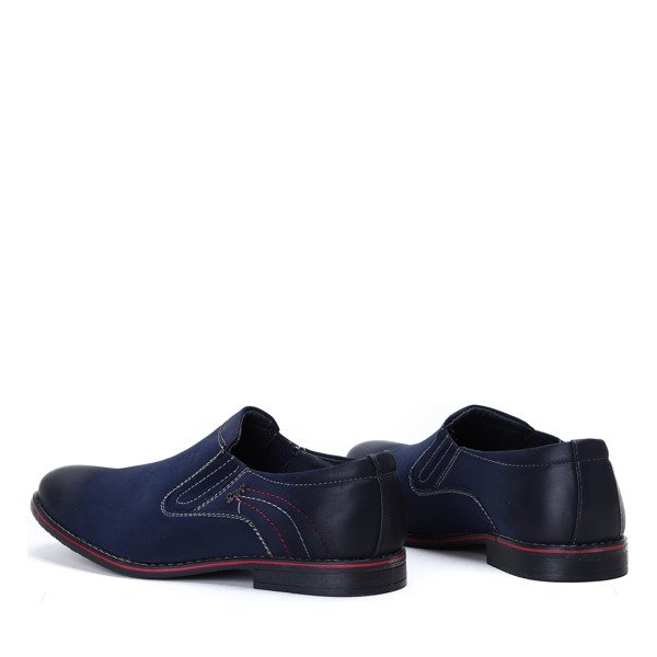 Granatowe wsuwane półbuty - Obuwie