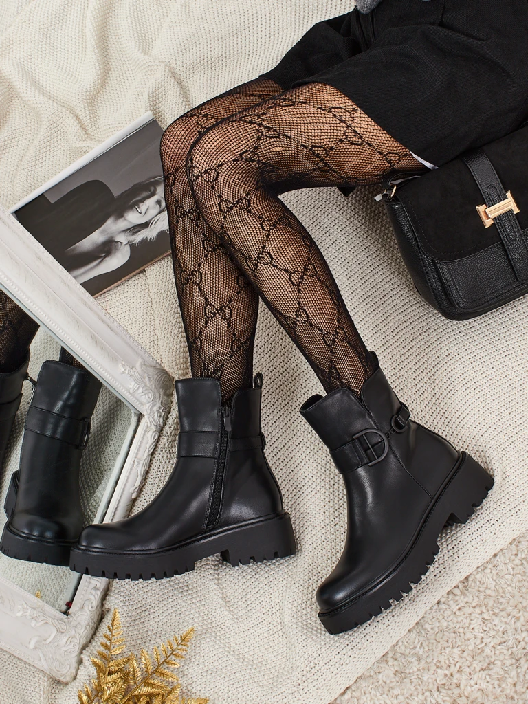 Eko usnjeni ženski gležnarji Marques