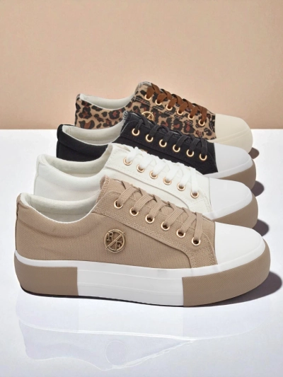 Béžové dámske plátené tenisky Aurelio