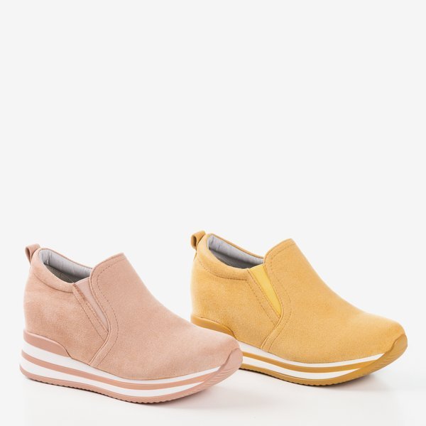 Žluté boty na skrytém klínu Kassiole - Boty 1