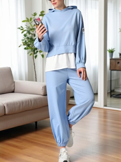 Royalfashion Dámsky bavlnený set s vložkou na košeli