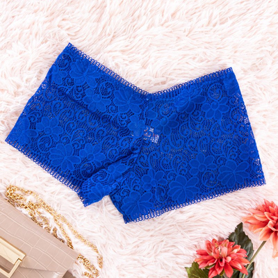 Dámske tmavomodré čipkované trenírky - Spodná bielizeň
