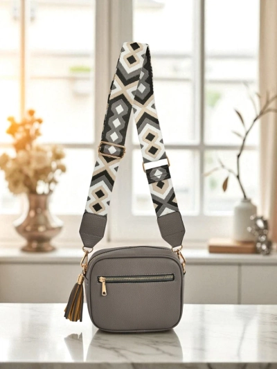 Royalfashion Mala ženska torbica iz eko usnja s pisanim pasom Kovi Lace