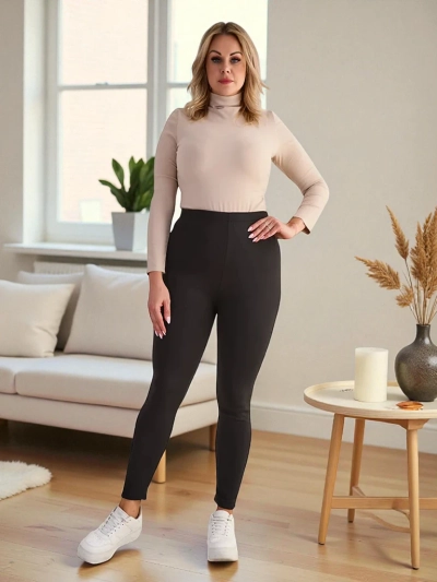 Royalfashion Dámske zateplené tregínsy PLUS SIZE