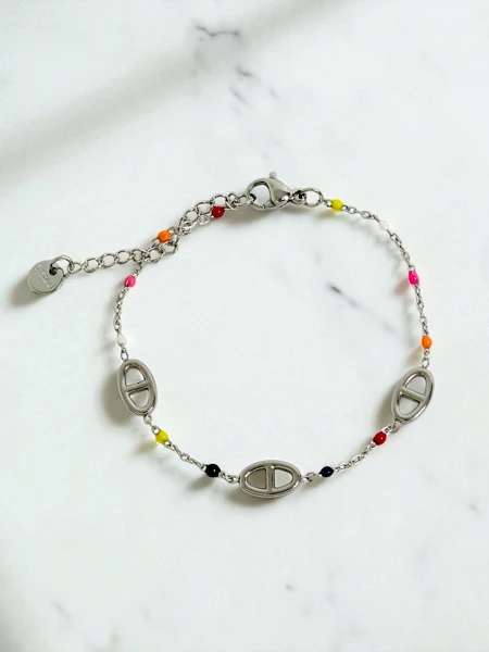 Zapestnica Callisto Aurea z biseri, pozlačena