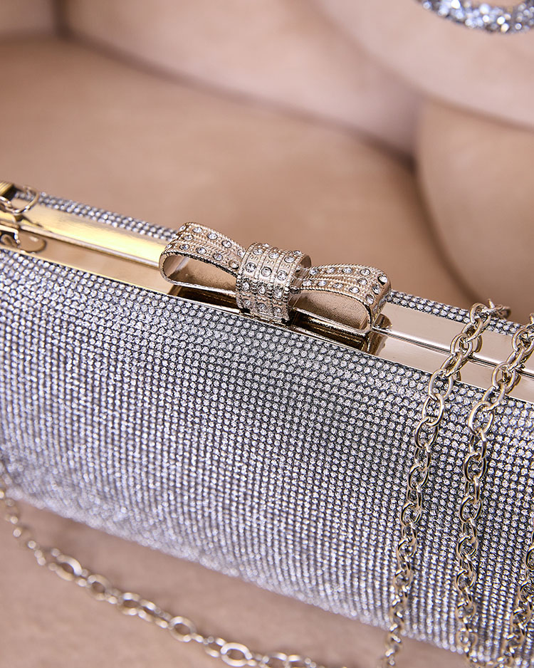 Royalfashion Šedá dámska spojková taška