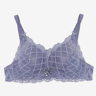 Royalfashion Fialová dámska vystužená podprsenka s čipkou