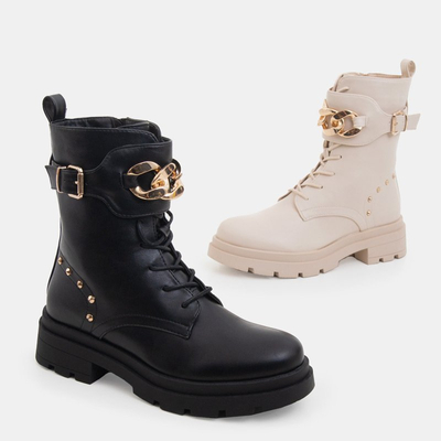 Čierne dámske vysoké topánky Tiahna - obuv