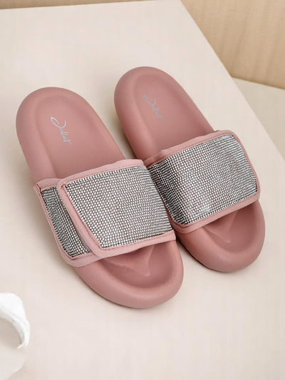Royalfashion Ženski natikači s ploskim podplatom Sparkle Step