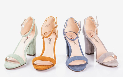 Zelené dámske sandále na stĺpiku Sweet Honey - Obuv