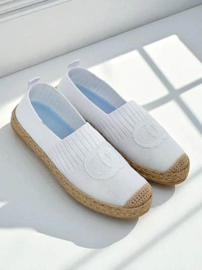 Ženski espadrile Calista Biancha – bele, ploske iz eko semiša, italijanski stil