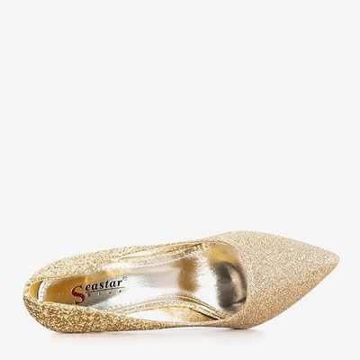 Zlaté bodce s trblietkami Florianna - Obuv