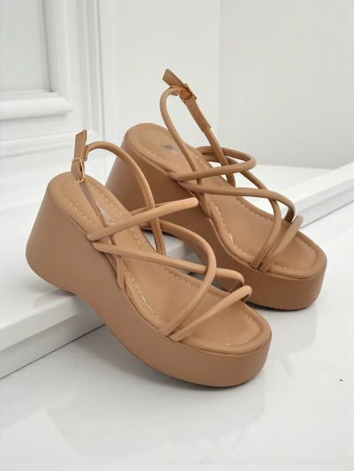 Royalfashion Ženski sandali s polno peto Skyline Straps