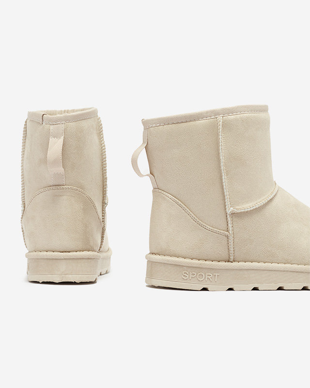 OUTLET Dámske snehové čižmy v béžovej farbe Moleva - Obuv